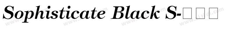 Sophisticate Black S字体转换